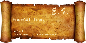 Endrédi Irén névjegykártya